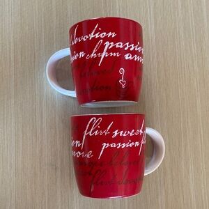 Starbucks Red Passion Coffee Mugs, Set of 2 (Valentines day)